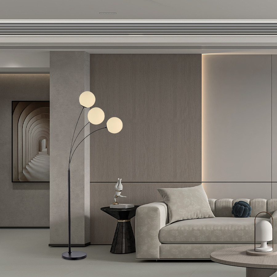 Podna lampa Perrotta ML-102-3F Crna