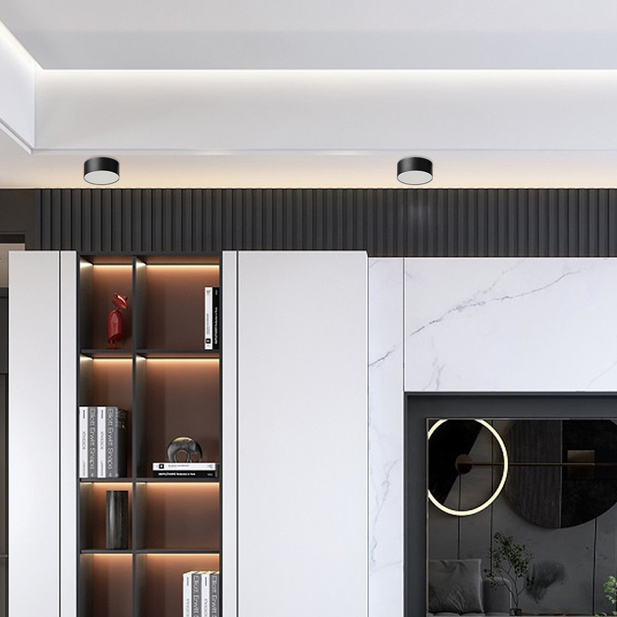 LED downlight Wallace ML-0812 8W Crni 3000K Nadgradni