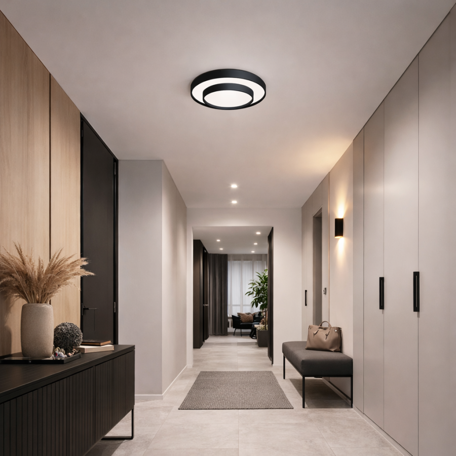 Plafonjera LED E-light Franka EL-1019 24W 3000K-4000K-6500K crna