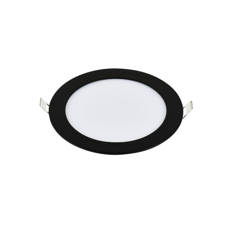 LED panel E-light 12W okrugli ugradni 4000K crni
