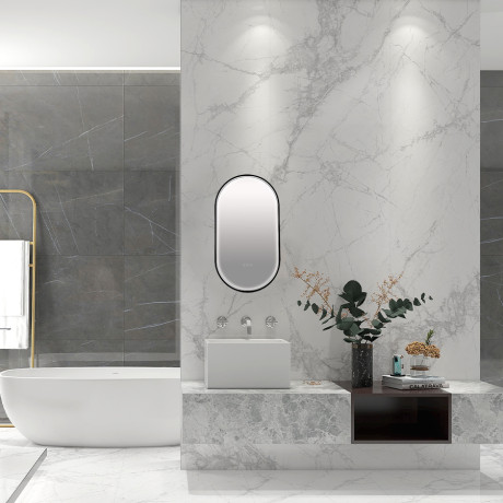 Ogledalo LED Fisher ML-24132B 32W crno ovalno