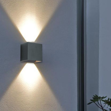 Zidna lampa E-light SQ 6W 4000K antracit