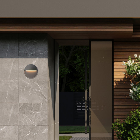 Vrtna lampa LED zidna Mendel ML-4501 okrugla antracit