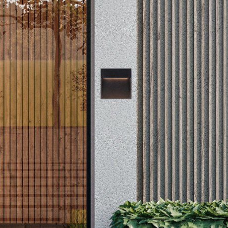 Vrtna lampa LED zidna Mendel ML-4502 kvadratna crna