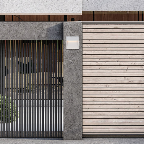 Vrtna lampa LED zidna Mendel ML-4502 kvadratna bijela