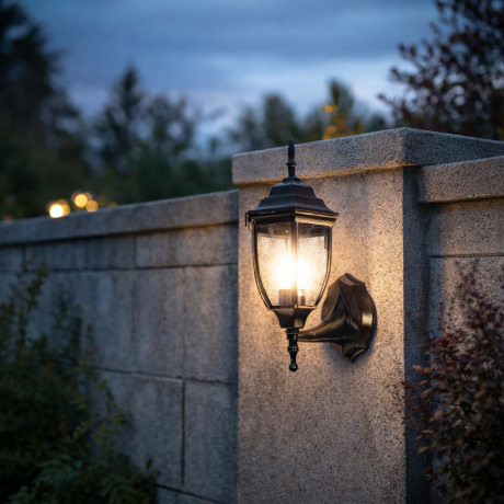 Vrtna lampa zidna Dagglas ML-NF-607-1W Crna