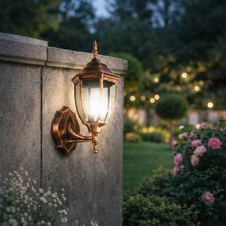 Vrtna lampa zidna Dagglas ML-NF-607-1W Staro zlato